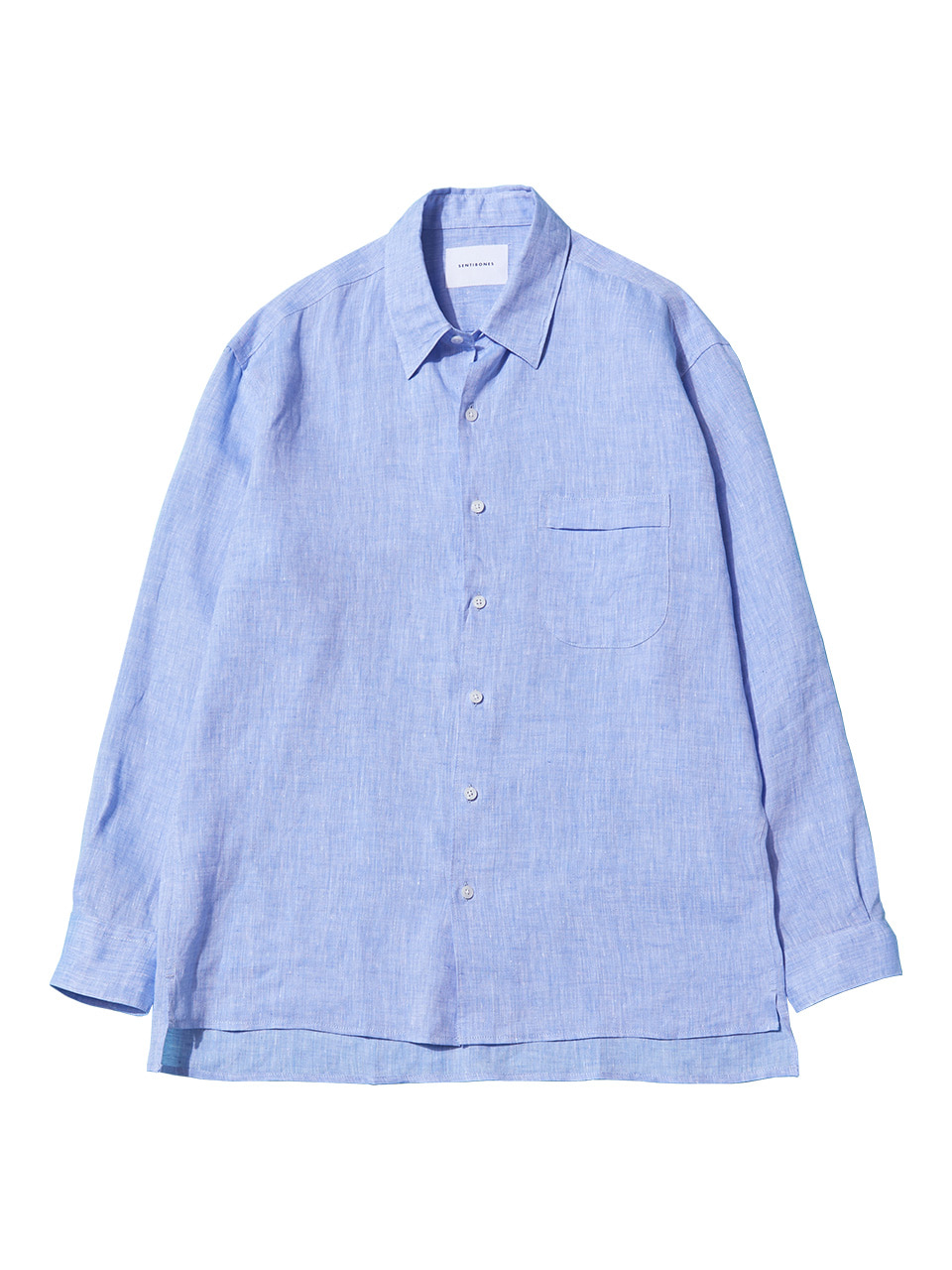 GARMENT- WASHED LINEN SHIRTS (SEMI OVER FIT) - BLUE