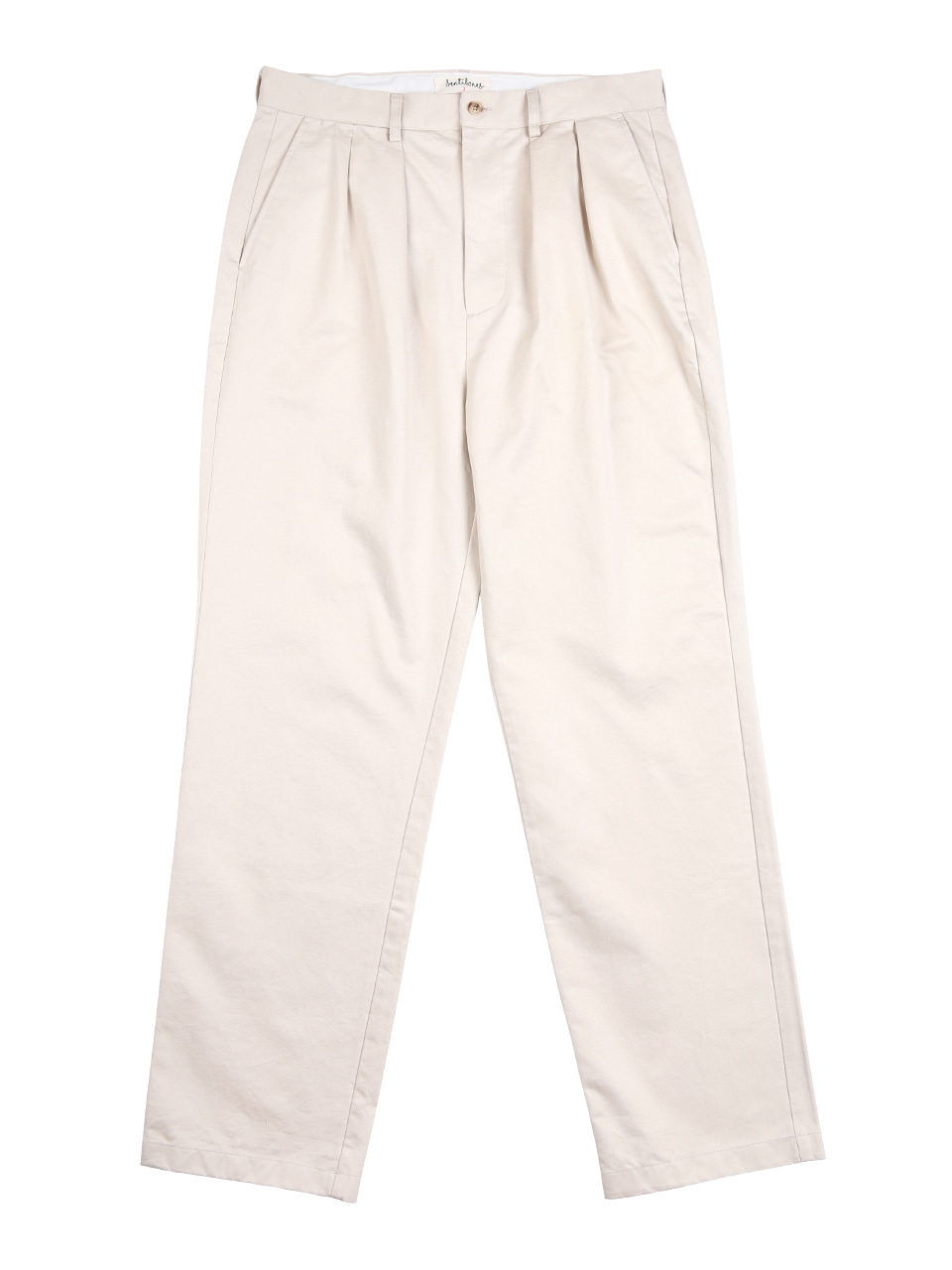 PLEATED CHINO PANTS -IVORY
